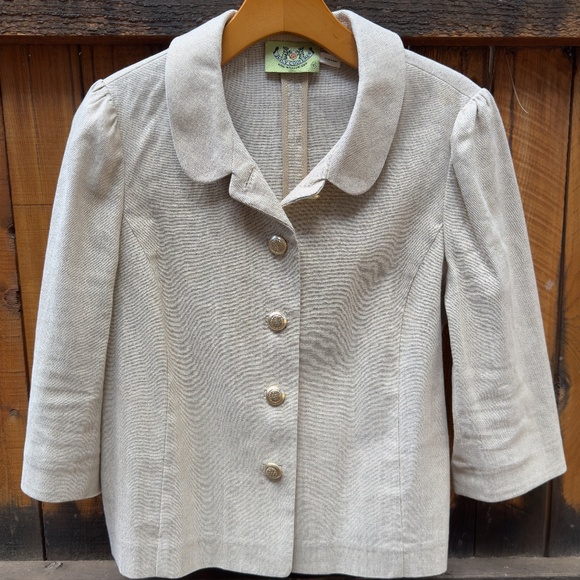 Juicy Couture Tan Cropped Blazer Women’s Size 10 - Picture 1 of 5